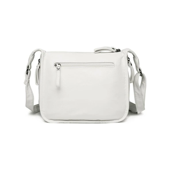 Yıkama Deri Postacı Askılı Kadın Çantası 21-K Barcelona 1934 - Resim 2