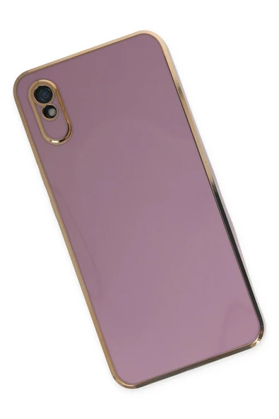 Xiaomi Redmi 9A Kılıf Volet Silikon - Mor - Resim 2