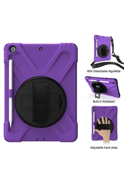iPad 5 Air 9.7 Kılıf Amazing Tablet Kapak - Mor - Resim 2