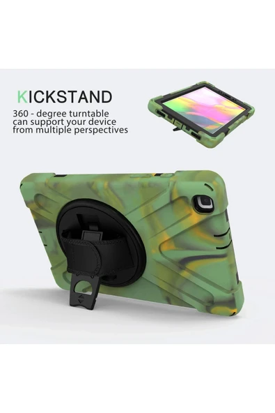 Samsung Galaxy T290 Tab A 8 Kılıf Amazing Tablet Kapak - Kamuflaj - Resim 2