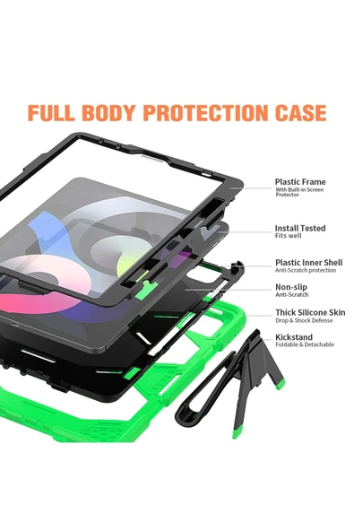 iPad Pro 11 (2020) Kılıf Griffin Tablet Kapak - Yeşil - Resim 3