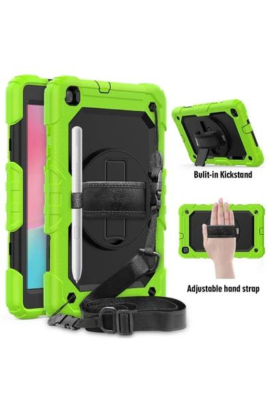 Samsung Galaxy T290 Tab A 8 Kılıf Pars Tablet Kapak - Yeşil ürün görseli 1