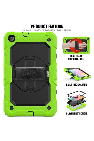 Samsung Galaxy T290 Tab A 8 Kılıf Pars Tablet Kapak - Yeşil - Resim 3