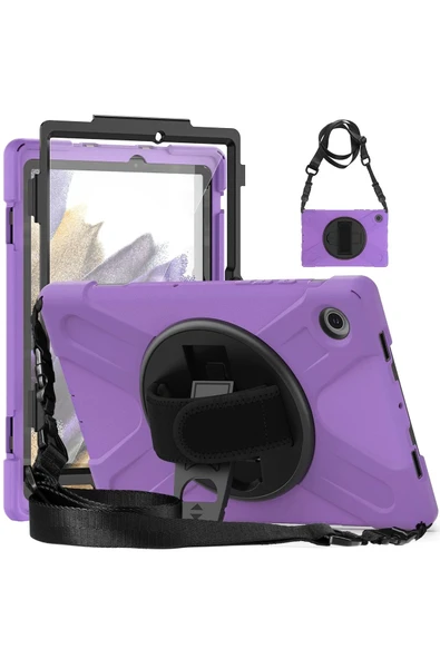 Samsung Galaxy X200 Tab A8 10.5 Kılıf Amazing Tablet Kapak - Mor