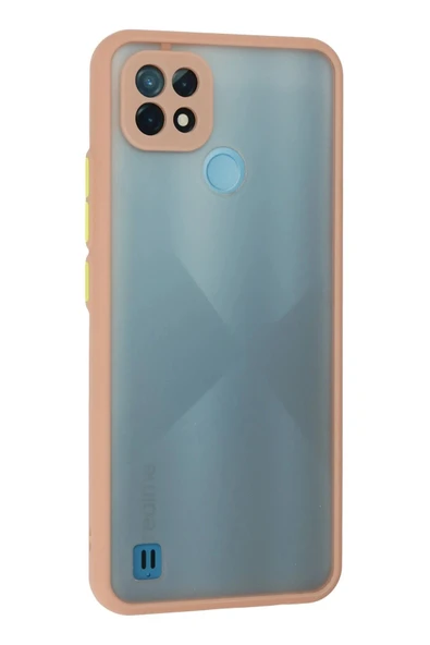 Realme C21 Kılıf Montreal Silikon Kapak - Pembe - 3