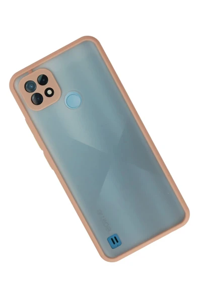 Realme C21 Kılıf Montreal Silikon Kapak - Pembe - 2