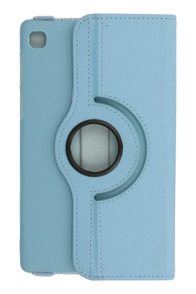 Samsung Galaxy T220 Tab A7 Lite 8.7 Kılıf 360 Tablet Deri Kılıf - Turkuaz - Resim 2