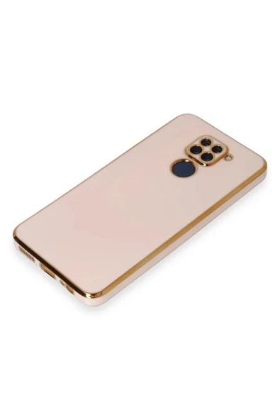 Xiaomi Redmi Note 9 Kılıf Volet Silikon - Pembe - Resim 4