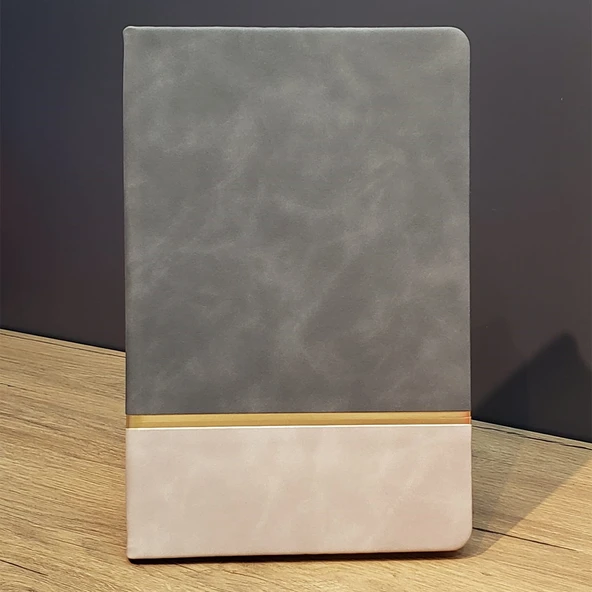 Çizgili Not Defteri Gri ürün görseli