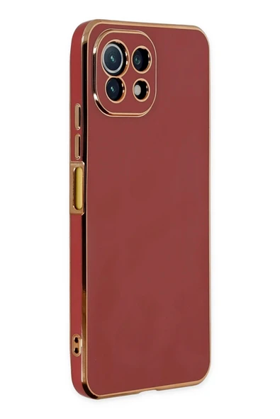 Xiaomi Mİ 11 Lite Kılıf Volet Silikon - Kırmızı - 1