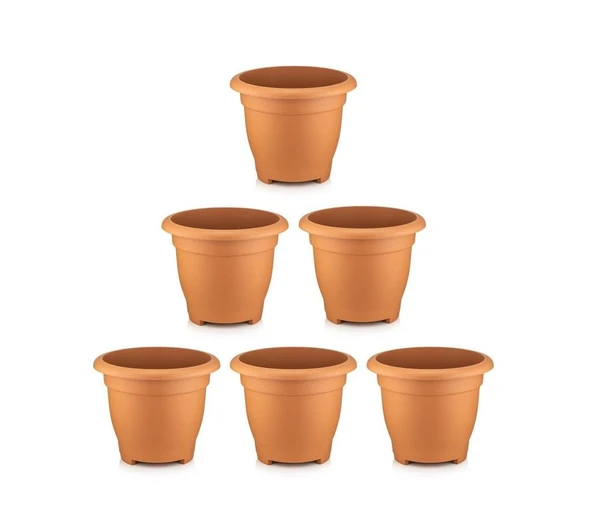 Omnipazar SO-VHS4 Dekoratif Vaha Saksı İç ve Dış Mekan 7.7 lt Kiremit 6 Adet ürün görseli