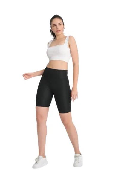 Vogsign Kadın Dalgıç Kumaş Toparlayıcı Yüksek Bel Şort Tayt 222