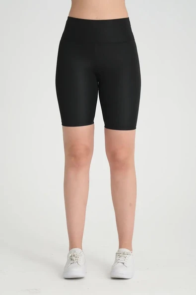 Vogsign Kadın Dalgıç Kumaş Toparlayıcı Yüksek Bel Şort Tayt 222 - 3