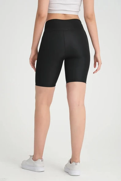 Vogsign Kadın Dalgıç Kumaş Toparlayıcı Yüksek Bel Şort Tayt 222 - 2