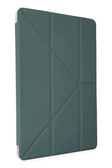 Xiaomi Redmi Pad SE Kılıf Kalemlikli Mars Tablet Kılıfı - Koyu Yeşil - Resim 2