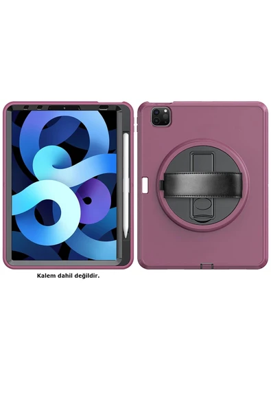 iPad Pro 11 (2018) Kılıf Hand Strap Tablet Kılıfı - Mürdüm ürün görseli 1