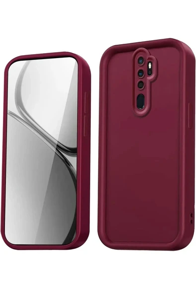 Xiaomi Redmi Note 8 Pro Kılıf Viera Silikon - Bordo - 1