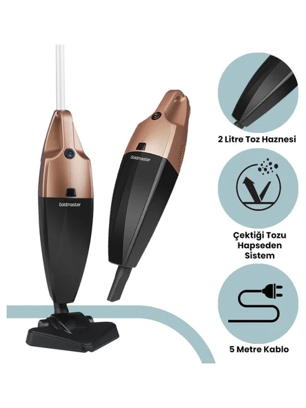 Goldmaster Marifet GM-7581 Dik Elektrikli Süpürge - Resim 2