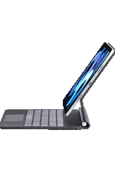 iPad Pro 11 (2024) Kılıf X7P Magic Manyetik Klavyeli Tablet Kılıfı - Siyah - Resim 3