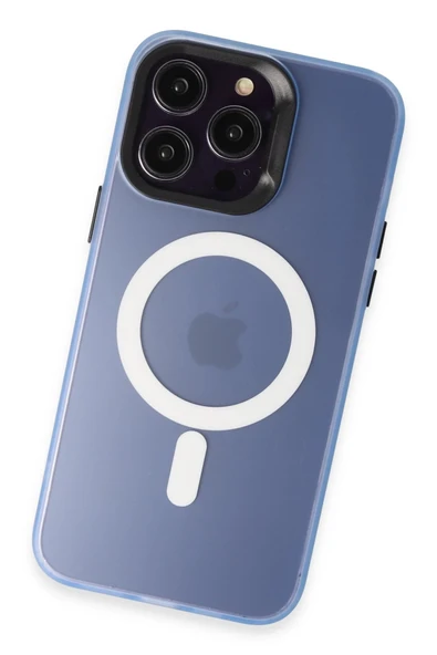 iPhone 15 Pro Max Kılıf Mateks Magsafe Kapak - Sierra Blue - 4