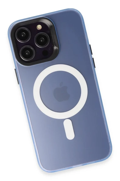 iPhone 15 Pro Max Kılıf Mateks Magsafe Kapak - Sierra Blue - 5