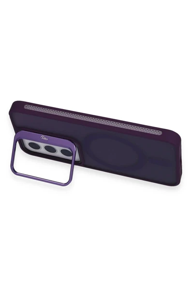 Samsung Galaxy S24 Flet Lens Magsafe Kapak - Derin Mor - 2