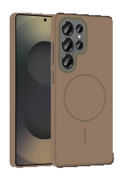 Samsung Galaxy S25 Ultra Broş Magsafe Kapak - Çöl Titanyum