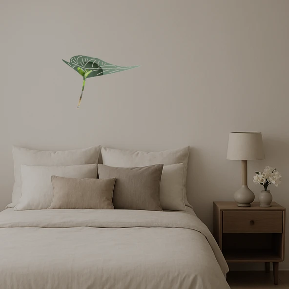 Modern Yaprak Tasarımlı  İç Mekan Aynalı Tablo - Resim 2