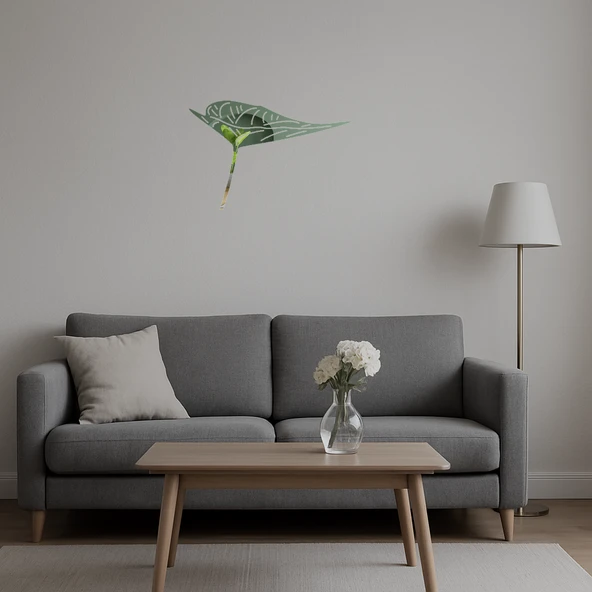 Modern Yaprak Tasarımlı  İç Mekan Aynalı Tablo - Resim 5