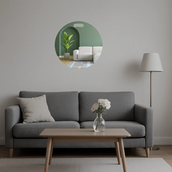 Doğal Motifler Dekoratif Ev Aynalı Tablosu - Resim 5