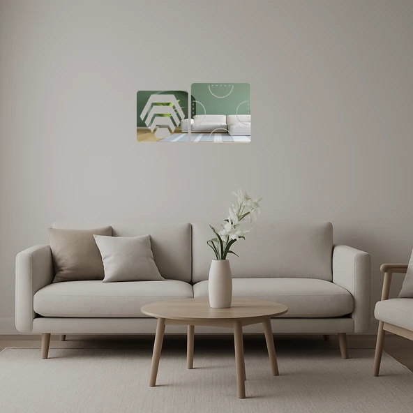 Modern İzlenimci Dekoratif Aynalı Tablo ürün görseli 1