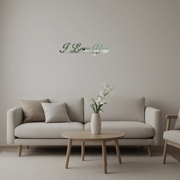 Zarif I Love You  Aynalı Tablo ürün görseli 1