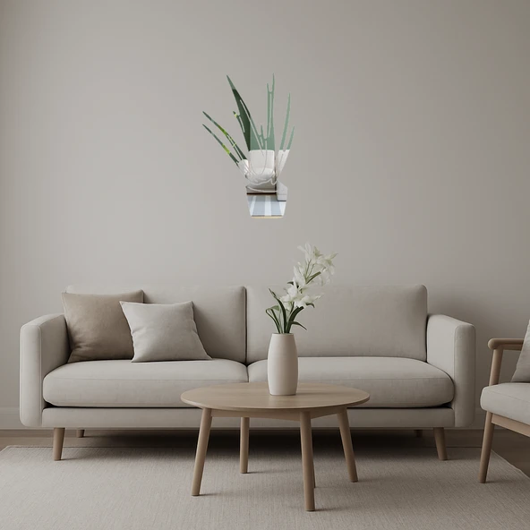 Aloe Vera Bitkisi  Dekoratif Aynalı Tablo ürün görseli 1