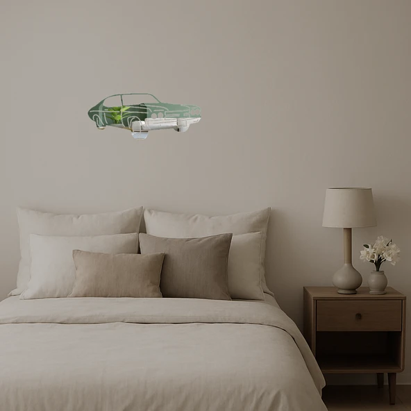 Retro Muscle Car  Dekoratif Aynalı Tablo - Resim 2