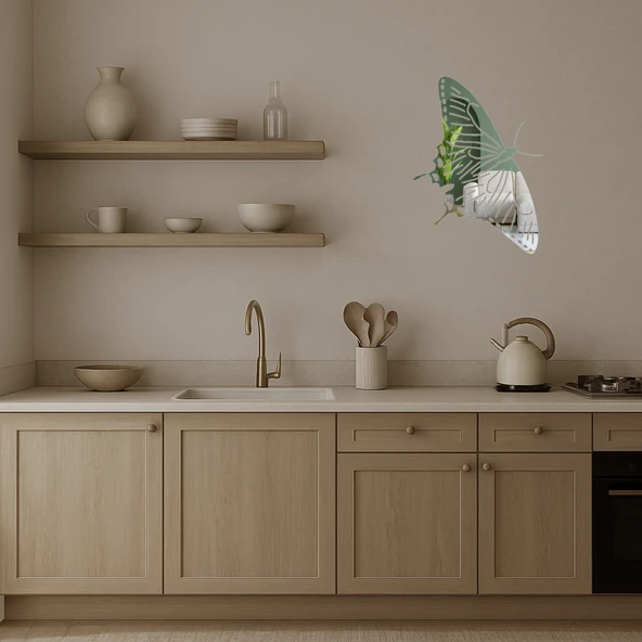 Sanatsal Kelebek Duvar Aynalı Tablosu - Model 23 - 3