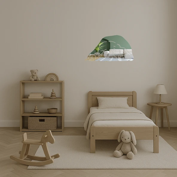 Uyuyan Köpek Dekoratif Aynalı Tablo - Resim 4