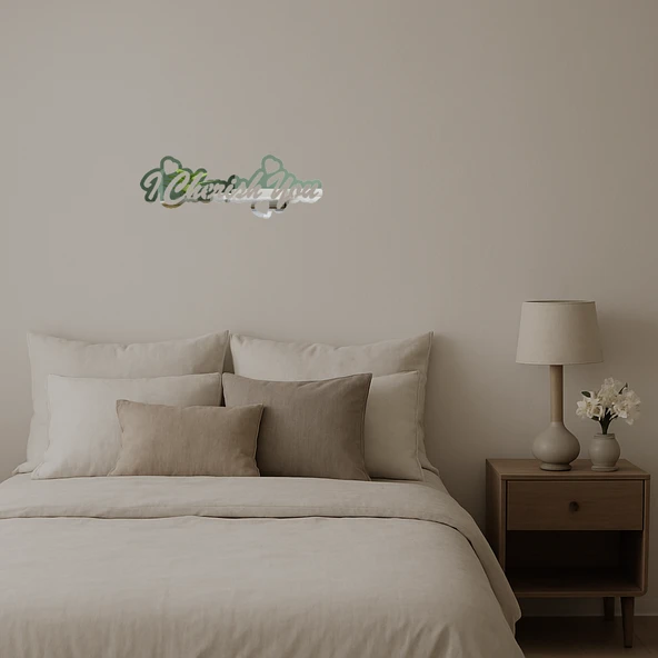 I Cherish You Romantik Dekor Aynalı Tablosu - Resim 3