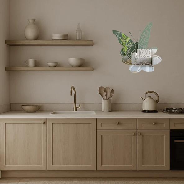 Modern Tasarım Kelebek Aynalı Tablo - Model 27 - Resim 3