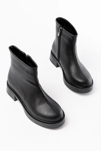 02-3033 Siyah Fermuarlı Günlük Kadın Bot ürün görseli