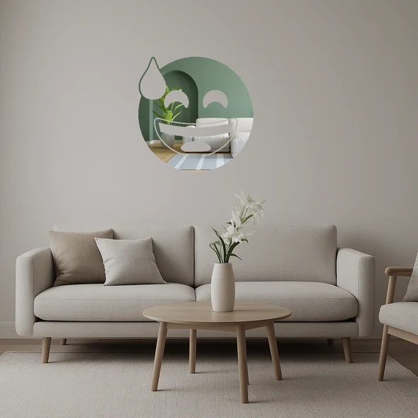 Terleyen Yüz Emojisi  Dekor Aynalı Tablo ürün görseli 1