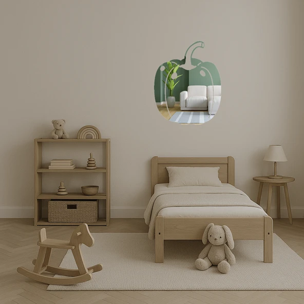 Biber ve Sebzeler Temalı  Dekoratif Aynalı Tablo - Resim 2