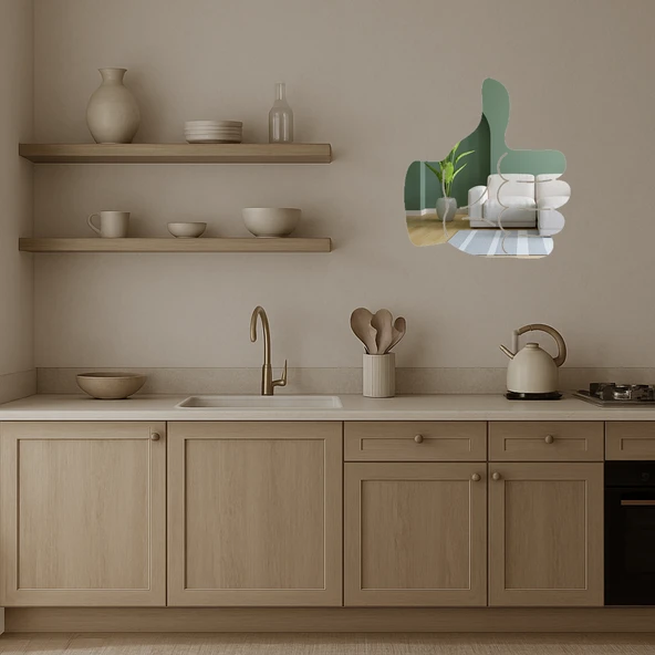 Beğeni Sembolü Modern Dekoratif Aynalı Tablo - 3