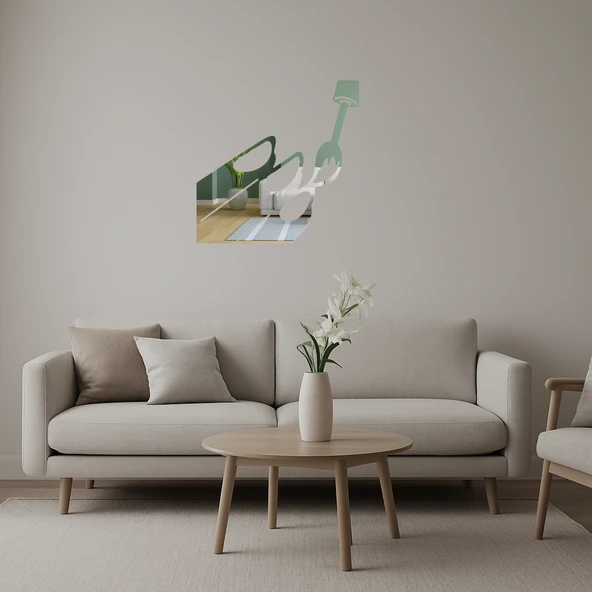 Oje Şişesi Tasarımlı  Duvar Aynalı Tablosu ürün görseli