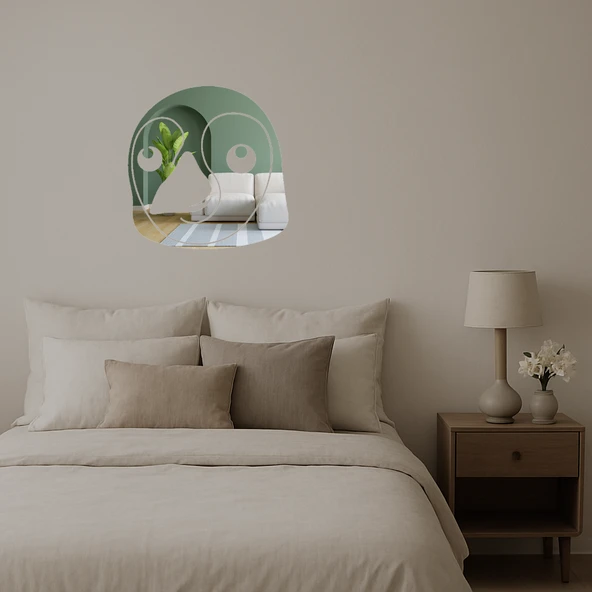 Penguen Yüzü Duvar Aynalı Tablosu - 2