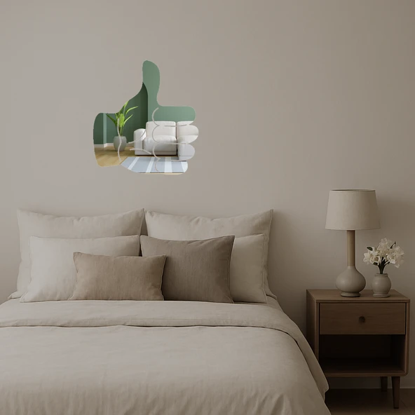 Beğeni Sembolü Modern Dekoratif Aynalı Tablo - 2