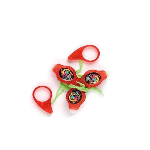 VIP RENKLİ LED IŞIKLI FIRFIR KIRMIZI FIRFIR YENİ NESİL IŞIKLI OYUNCAK RED A PULL IT TO TOP SPİNİNG - Resim 4