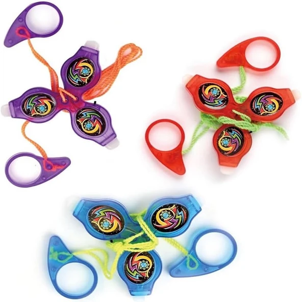 3 ADET VIP RENKLİ LED IŞIKLI FIRFIR KIRMIZI FIRFIR MAVİ FIRFIR MOR FIRFIR YENİ NESİL IŞIKLI OYUNCAK - Resim 3