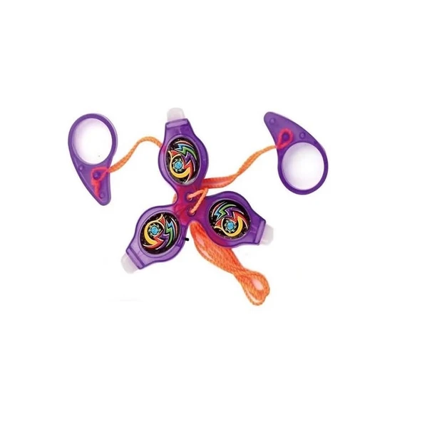 VIP RENKLİ LED IŞIKLI FIRFIR MOR FIRFIR YENİ NESİL IŞIKLI OYUNCAK PURPLE A PULL IT TO TOP SPİNİNG - Resim 4