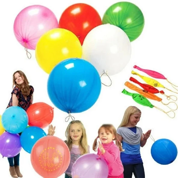 50 ADET VIP İTALYAN MALI RGB PUNCH BALLOON YÜKSEK KALİTE LASTİKLİ BALON 45 CM BALON BASKILI BALON - Resim 6