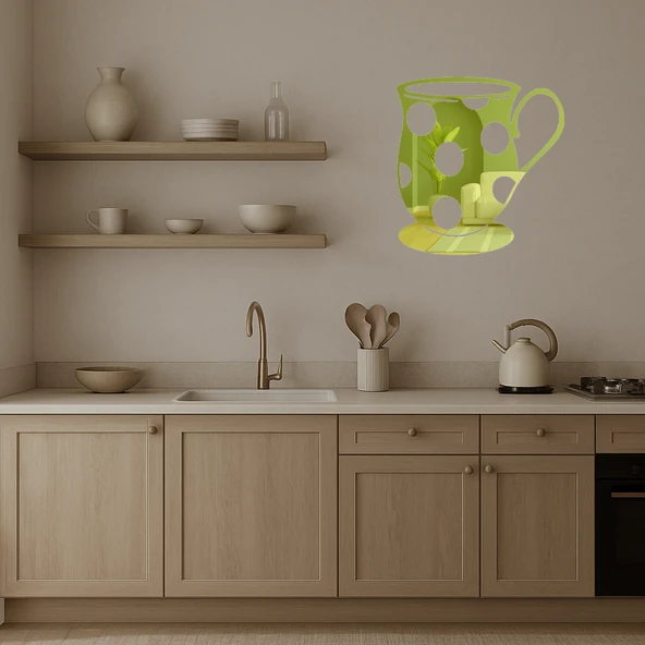 Çay Fincanı  Altın Aynalı Tablo - 4